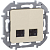 Розетка компьютерная 2-м Inspiria RJ45 кат.6 UTP механизм сл. кость IEK 673841