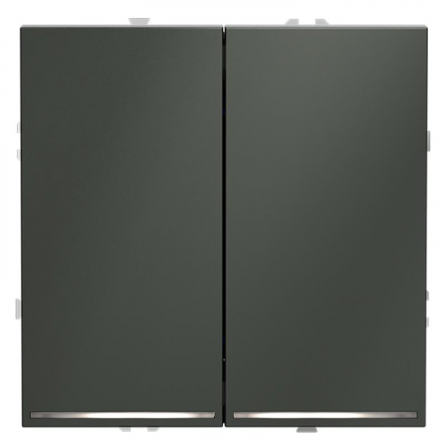 Выключатель 2-кл. СП S70 10А с подсветкой механизм титан Voltum VLS020206 Выключатель 2-кл. СП S70 10А с подсветкой механизм титан Voltum VLS020206