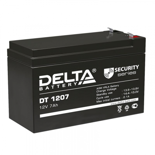 Аккумулятор ОПС 12В 7А.ч DT 1207 Delta 4614010040008 Аккумулятор ОПС 12В 7А.ч DT 1207 Delta 4614010040008