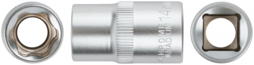 Головка шестигранная CrV 1/2дюйм 14мм FIT 62044