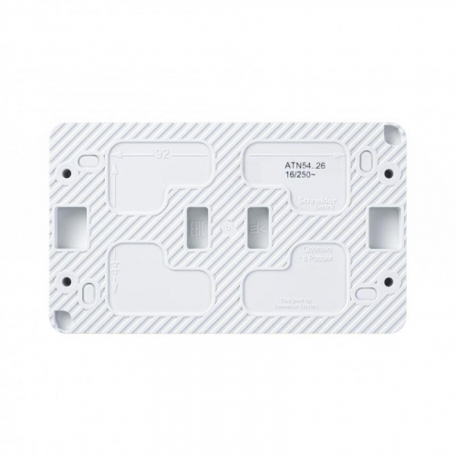Розетка 2-м ОП AtlasDesign PROFI 16А IP54 заземл. защ. шторки бел. SE ATN540126 фото 3
