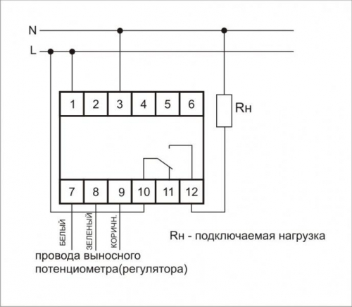 Реле времени PCU-518 8А 230В AC/24В AC/DC 1п IP20 многофункц. с выносн. потенциомметром монтаж на DIN-рейке F&F EA02.001.024 фото 2