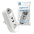 Разветвитель 2-м плоский с заземл.16А 2USB А+А 2.4А 3500Вт бел. DOMTOK 2732