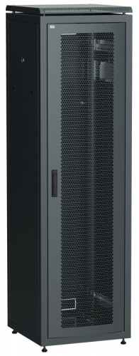Шкаф сетевой LINEA N 19дюйм 47U 600х600мм перфорир. передн. дверь черн. ITK LN05-47U66-P