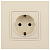 Розетка 1-м СП Эра Elegance 14-2102-02 16А IP20 16AX 250В 2P+E Schuko защ. шторки сл. кость Эра Б0034273