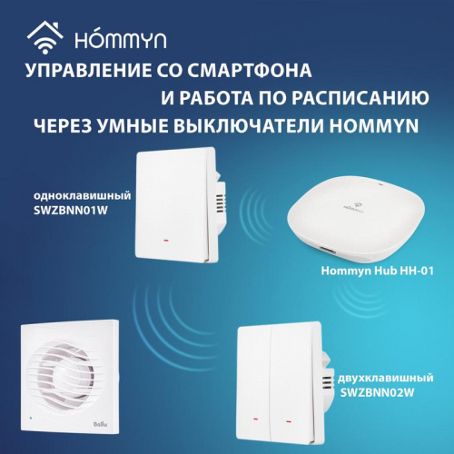 Вентилятор вытяжной BAF-AR 100 V Ballu НС-1606085 фото 8