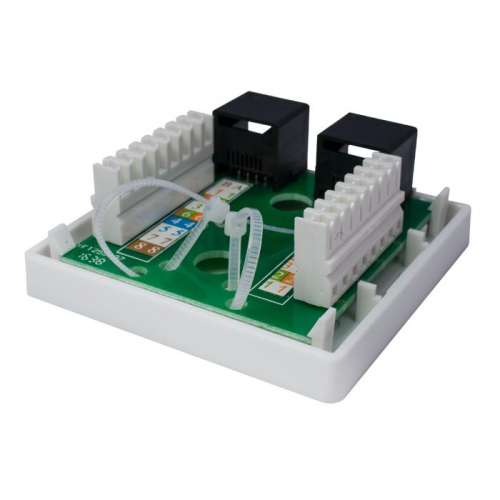 Розетка компьютерная 8P8C (RJ-45) UTP кат.6 2 порта SUPRLAN 10-0310 фото 4