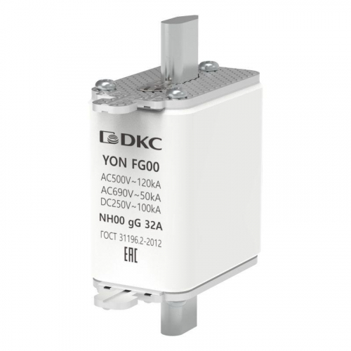 Предохранитель YON ножевого типа FG00 с одинарной индикацией 32А DKC 1FG00-0032 Предохранитель YON ножевого типа FG00 с одинарной индикацией 32А DKC 1FG00-0032