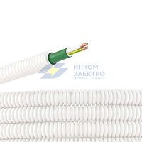 Труба гофрированная ПЛЛ не содержит галогенов d25мм бел. с кабелем ППГнг(А)-FRHF 3х1.5кв.мм РЭК &amp;amp;quot;ГОСТ+&amp;amp;quot; бел. (уп.50м) DKC 8L82550FRHF