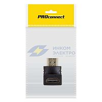 Переходник гнездо HDMI - штекер HDMI угловой gold (инд. упак.) PROCONNECT 17-6805-7