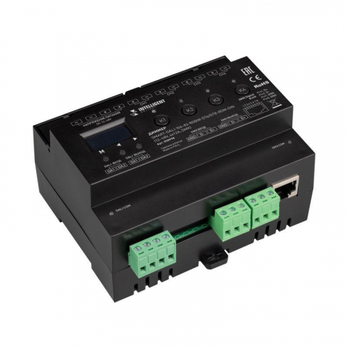 Диммер SMART-DALI-104-82-RGBW-DT6/DT8-RDM-DIN (12-48В 4х12А DMX) IP20 пластик INTELLIGENT ARLIGHT 058998