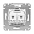 Розетка компьютерная 1-м СП Эпика RJ45 кат.5 механизм алюм. EKF UP1-SOA-RJ45-5