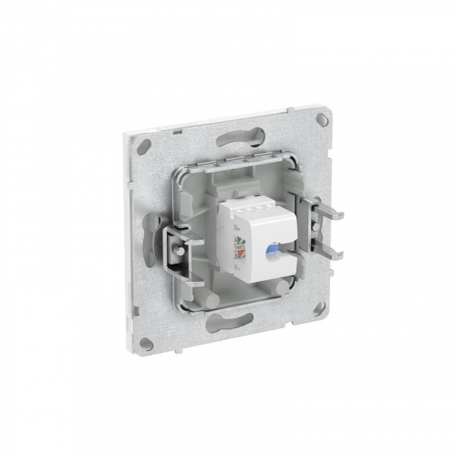Розетка компьютерная 1-м KANT RJ45 кат.6A без шторки бел. магнолия DKC 7000673 фото 5