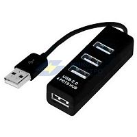 Разветвитель USB на 4 порта черн. Rexant 18-4103