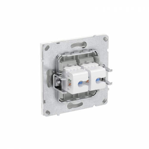 Розетка компьютерная 2-м KANT RJ45 кат.5E без шторки бел. магнолия DKC 7000664 фото 5