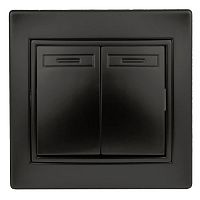 Переключатель 2-кл. СП Plano 1-107-05 10А 250В IP20 антрацит Intro Б0053810