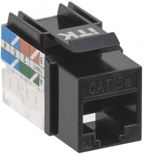 Модуль Keystone Jack кат.5E UTP 110 IDC 90град. черн. ITK CS1-1C5EU-11-09 Модуль Keystone Jack кат.5E UTP 110 IDC 90град. черн. ITK CS1-1C5EU-11-09