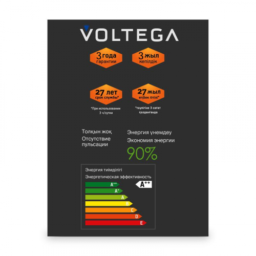 Лампа светодиодная филаментная Loft 271 G125FCE 4Вт 1800К E27 Voltega 8545 фото 4 Лампа светодиодная филаментная Loft 271 G125FCE 4Вт 1800К E27 Voltega 8545 фото 4