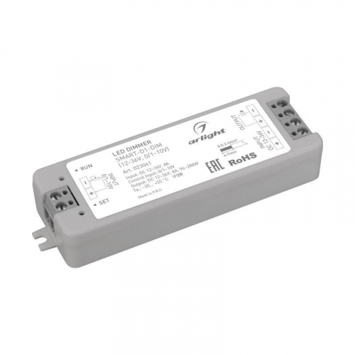 Диммер Smart-D1-DIM 12-36В 0/1-10В IP20 пластик Arlight 023061 Диммер Smart-D1-DIM 12-36В 0/1-10В IP20 пластик Arlight 023061
