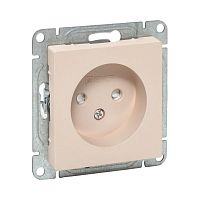 Розетка СП Эпика 16А без заземл. защ. шторки механизм крем. EKF UP1-SOI-101