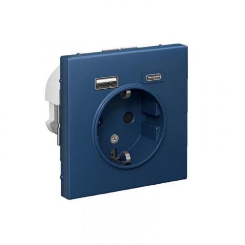 Розетка ArtGallery 16А с 2-мя заряд. устройствами USB A+C 5В/2.4А/3А 2х5В/1.5А механизм аквамарин SE GAL001132 фото 5 Розетка ArtGallery 16А с 2-мя заряд. устройствами USB A+C 5В/2.4А/3А 2х5В/1.5А механизм аквамарин SE GAL001132 фото 5