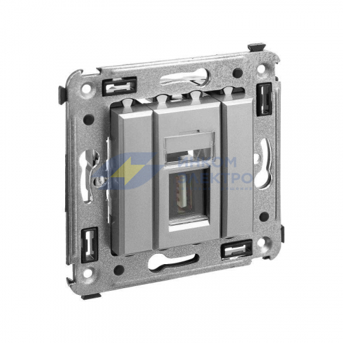 Розетка USB 2.0 1-м СП тип А-А &amp;amp;amp;quot;Avanti&amp;amp;amp;quot; &amp;amp;amp;quot;Закаленная сталь&amp;amp;amp;quot; DKC 4404403 фото 2