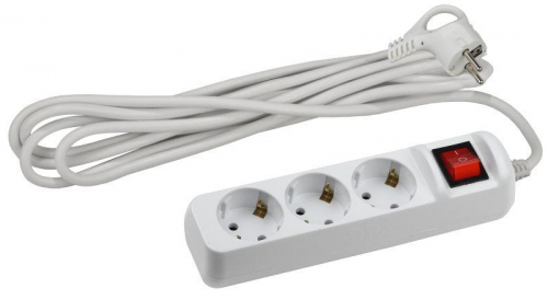 Удлинитель 3х3м с заземл. 10А IP20 UX-3es-3m ПВС 3х0.75 с выкл. Эра Б0035751 Удлинитель 3х3м с заземл. 10А IP20 UX-3es-3m ПВС 3х0.75 с выкл. Эра Б0035751