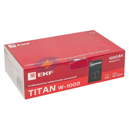 Стабилизатор напряжения настенный TITAN W-1000 PROxima EKF stab-w-1000 фото 2
