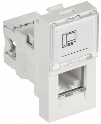 Розетка компьютерная 1мод. PRIMER RJ45 кат.6 РКИ-10-00-П-6 бел. IEK PR-KK40D-RI-0-1-C06U-K01