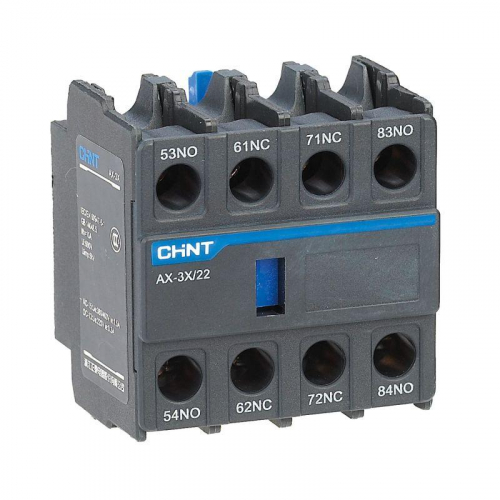 Приставка доп. контакты AX-3X/04 к контактору NXC-06~630 (R) CHINT 938255 Приставка доп. контакты AX-3X/04 к контактору NXC-06~630 (R) CHINT 938255