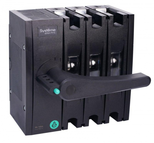 Выключатель-разъединитель SYSTEMEPACT SD160 3п 125А рукоятка фронт. слева (зак. отдельно) SE SSD01603LF0125