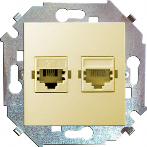 Розетка компьютерная 2-м СП Simon 15 RJ45 кат.5E Systimax механизм сл. кость Simon 1591593-031 Розетка компьютерная 2-м СП Simon 15 RJ45 кат.5E Systimax механизм сл. кость Simon 1591593-031