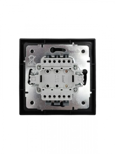 Кнопка звонка СП ZIMA IP20 безвинт. зажим черн. бархат LEZARD 704-4288-103QC фото 3