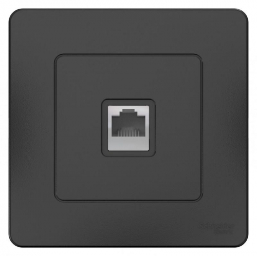 Розетка компьютерная 1-м СП Blanca RJ45 кат.5E антрацит SE BLNIS045006 фото 3 Розетка компьютерная 1-м СП Blanca RJ45 кат.5E антрацит SE BLNIS045006 фото 3