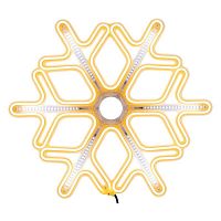 Фигура светодиодная "Снежинка" 60х60см LED тепл. бел./бел. 50Вт IP65 эффект тающих сосулек гибкий неон Neon-Night 501-226