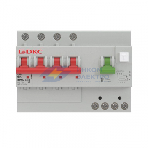 Выключатель автоматический дифференциального тока с защитой от сверхтоков YON MDV63-42C32-A 4п 30мА DKC MDV63-42C32-A фото 2