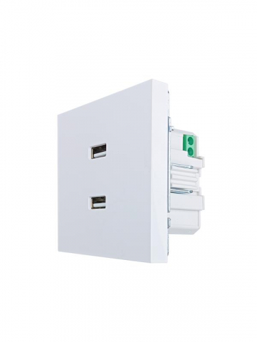 Розетка 2-мест. USB разъем СП ZIMA IP20 бел. LEZARD 704-0288-192 фото 4 Розетка 2-мест. USB разъем СП ZIMA IP20 бел. LEZARD 704-0288-192 фото 4