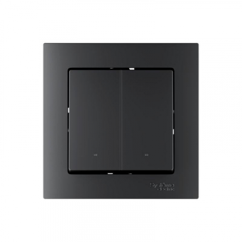 Выключатель 2-кл. AtlasDesign Smart 10А (сх. 5) L+N с подсветкой Zigbee механизм карбон SE ATN001053Z фото 9