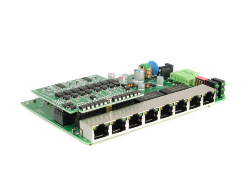 Коммутатор промышленный бескорпусной PoE SW-80800/IC-P на 8 портов OSNOVO 14219 Коммутатор промышленный бескорпусной PoE SW-80800/IC-P на 8 портов OSNOVO 14219
