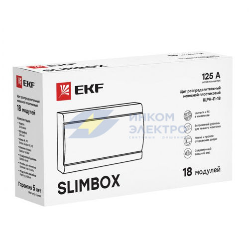 Щит ЩРН-П-18 &quot;SlimBox&quot; IP41 бел. дверца PROxima EKF sb-n-18w