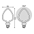 Лампа светодиодная филаментная Filament Artline 4Вт Heart матов. 2700К тепл. бел. Е27 330лм milky GAUSS 1003802104