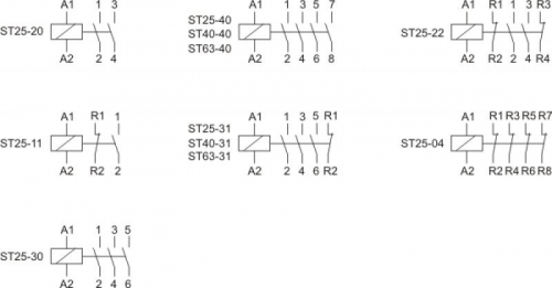 Контактор ST40-31 (3NO+1NC 6.4Вт 3 модуля монтаж на DIN-рейке 230В AC 40А IP20) F&F EA13.001.011 фото 2