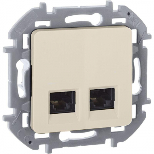 Розетка компьютерная 2-м Inspiria RJ45 кат.5E UTP сл. кость IEK 673836