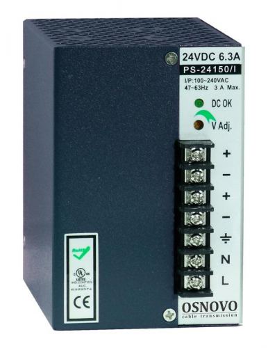 Блок питания промышленный PS-24150/I 6.25А OSNOVO 11174 Блок питания промышленный PS-24150/I 6.25А OSNOVO 11174