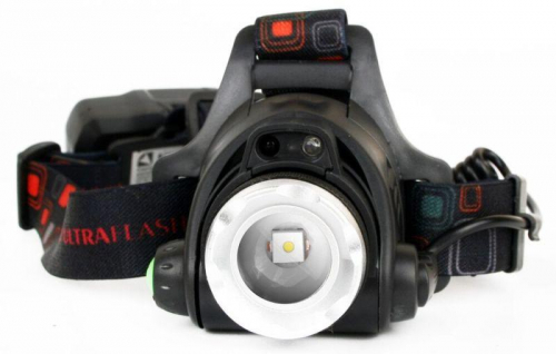 Фонарь аккумуляторный налобный E1336 1LED 4Вт фокус 4 режима аккум. 3.7В сенсорный черн. (бокс) Ultraflash 13906 фото 14