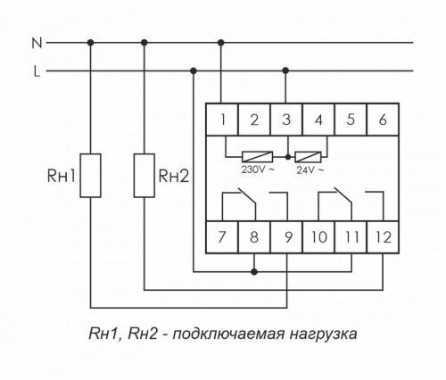 Реле времени PCU-510 2х8А 230В 2перекл. IP20 многофункц. монтаж на DIN-рейке F&F EA02.001.009 фото 2