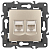 Розетка компьютерная 2-м Elegance 14-3108-04 RJ45 IP20 механизм шампань Эра Б0034311