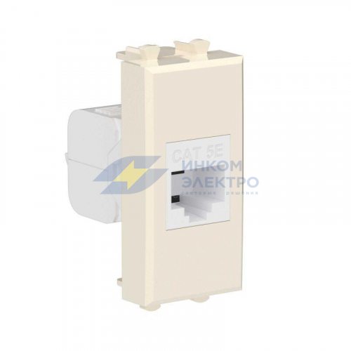 Механизм розетки компьютерной 1мод. Avanti &amp;amp;quot;Ванильная дымка&amp;amp;quot; RJ45 кат.5E модульная DKC 4405661 фото 2