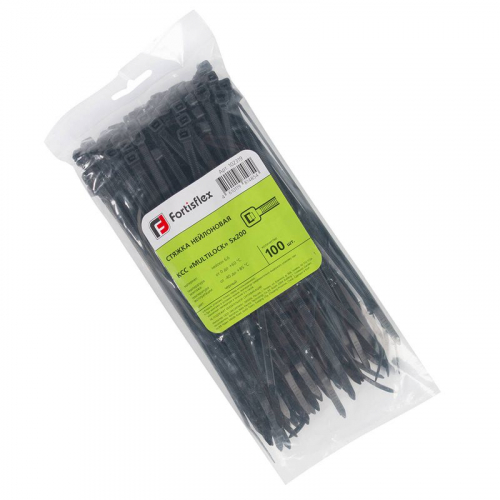 Хомут нейлоновый КСС MULTILOCK 5х200 черн. (уп.100шт) Fortisflex 102319