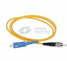 Патч-корд оптический коммутационный переходной для одномодового кабеля (SM); 9/125 (OS2); SC/UPC-FC/UPC; одинарного исполнения (Simplex); LSZH (дл.1м) ITK FPC09-SCU-FCU-C1L-1M